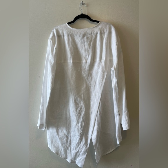 AYRTIGHT Wren Mackenzie Shirt Size XXL White Crispy NWT 100% Linen Summer Casual - Picture 5 of 8